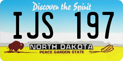 ND license plate IJS197