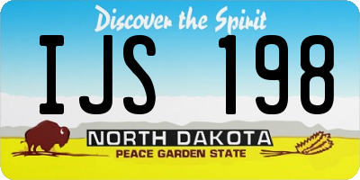 ND license plate IJS198