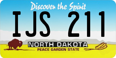 ND license plate IJS211