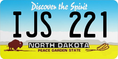 ND license plate IJS221