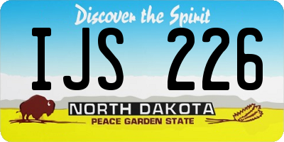 ND license plate IJS226