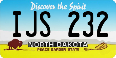 ND license plate IJS232