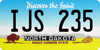 ND license plate IJS235