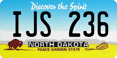 ND license plate IJS236