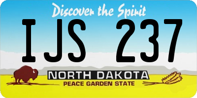 ND license plate IJS237