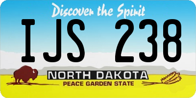 ND license plate IJS238