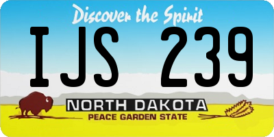 ND license plate IJS239