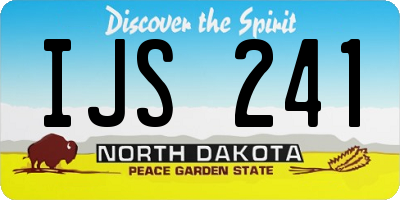 ND license plate IJS241