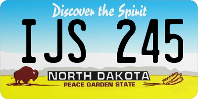ND license plate IJS245