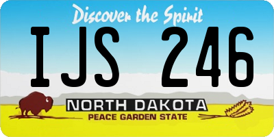 ND license plate IJS246