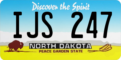 ND license plate IJS247