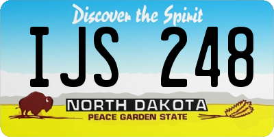 ND license plate IJS248