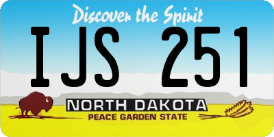 ND license plate IJS251