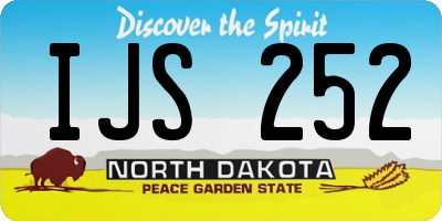 ND license plate IJS252