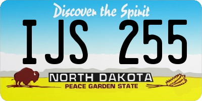 ND license plate IJS255