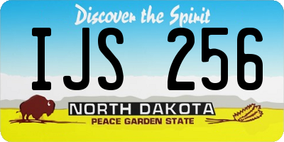 ND license plate IJS256