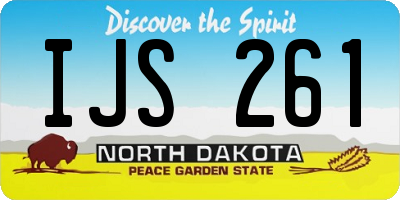 ND license plate IJS261