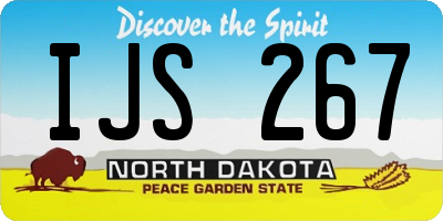 ND license plate IJS267