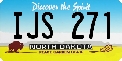 ND license plate IJS271