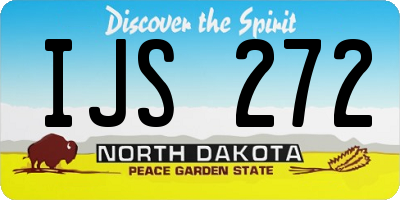 ND license plate IJS272