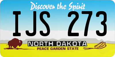 ND license plate IJS273