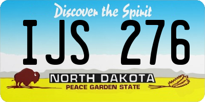 ND license plate IJS276