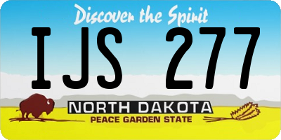 ND license plate IJS277