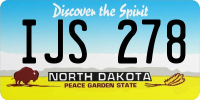 ND license plate IJS278