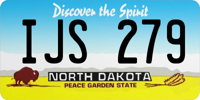 ND license plate IJS279