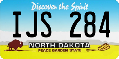 ND license plate IJS284