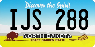 ND license plate IJS288