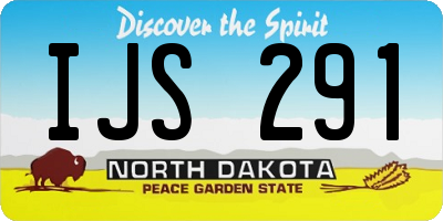 ND license plate IJS291