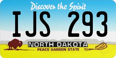 ND license plate IJS293