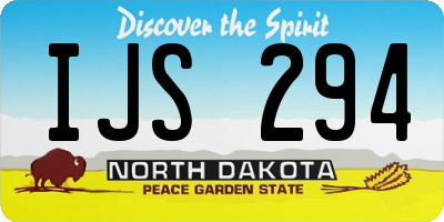 ND license plate IJS294