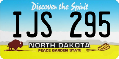 ND license plate IJS295
