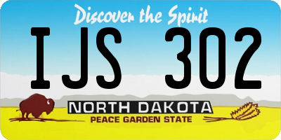 ND license plate IJS302