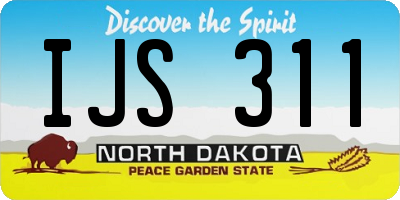 ND license plate IJS311
