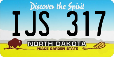 ND license plate IJS317