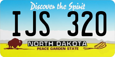 ND license plate IJS320