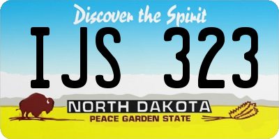 ND license plate IJS323