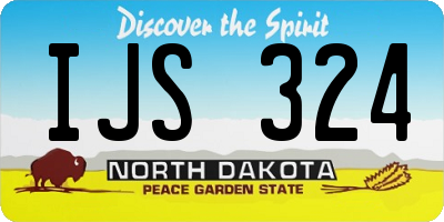 ND license plate IJS324