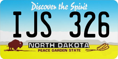 ND license plate IJS326