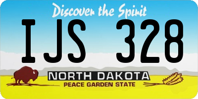 ND license plate IJS328