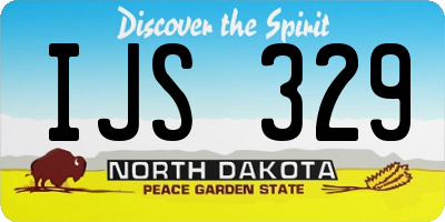 ND license plate IJS329