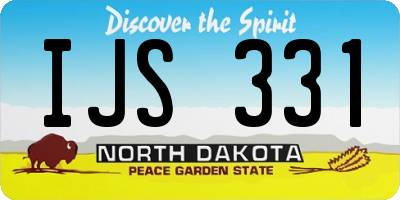 ND license plate IJS331