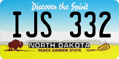 ND license plate IJS332