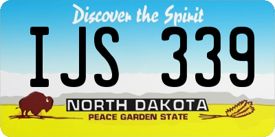 ND license plate IJS339