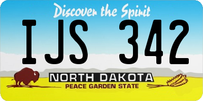 ND license plate IJS342