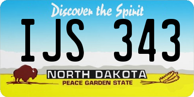 ND license plate IJS343