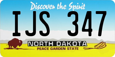 ND license plate IJS347